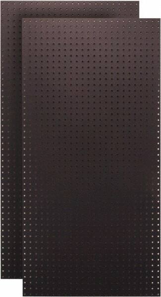 Triton - 24" Wide x 48" High Peg Board Storage Board - 2 Panels, Hardboard, Black - Exact Tooling