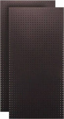 Triton - 24" Wide x 48" High Peg Board Storage Board - 2 Panels, Hardboard, Black - Exact Tooling