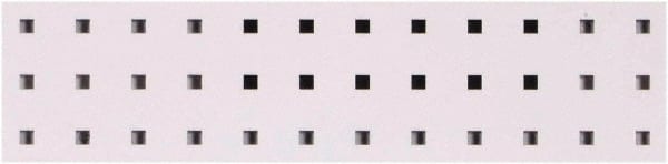 Triton - 18" Wide x 4-1/2" High Peg Board Strip - 1 Panel, Steel with Epoxy Coating, White - Exact Tooling