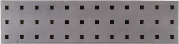 Triton - 18" Wide x 4-1/2" High Peg Board Strip - 1 Panel, Steel with Epoxy Coating, Silver - Exact Tooling