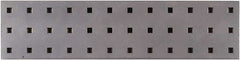 Triton - 18" Wide x 4-1/2" High Peg Board Strip - 1 Panel, Steel with Epoxy Coating, Silver - Exact Tooling
