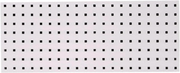 Triton - 30" Wide x 12" High Peg Board Strip - 1 Panel, Steel with Epoxy Coating, White - Exact Tooling