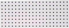 Triton - 30" Wide x 12" High Peg Board Strip - 1 Panel, Steel with Epoxy Coating, White - Exact Tooling