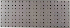 Triton - 30" Wide x 12" High Peg Board Strip - 1 Panel, Steel with Epoxy Coating, Silver - Exact Tooling