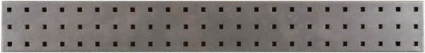 Triton - 36" Wide x 4-1/2" High Peg Board Strip - 1 Panel, Steel with Epoxy Coating, Silver - Exact Tooling