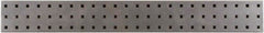 Triton - 36" Wide x 4-1/2" High Peg Board Strip - 1 Panel, Steel with Epoxy Coating, Silver - Exact Tooling