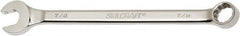 Ability One - 7/8" 12 Point Combination Wrench - 15° Offset Angle, Steel, Chrome Finish - Exact Tooling