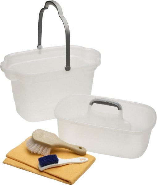 Ability One - 4 Gal, Polypropylene Rectangular Translucent (Color) Bucket & Pail Kit - Exact Tooling
