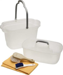 Ability One - 4 Gal, Polypropylene Rectangular Translucent (Color) Bucket & Pail Kit - Exact Tooling