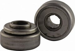 USDI - 1 Row, 1-1/2" OD, 7/16" Hex Open Conveyor Roller Bearing - 135 Lb Capacity, 550 Max RPM, Steel with Steel Housing - Exact Tooling