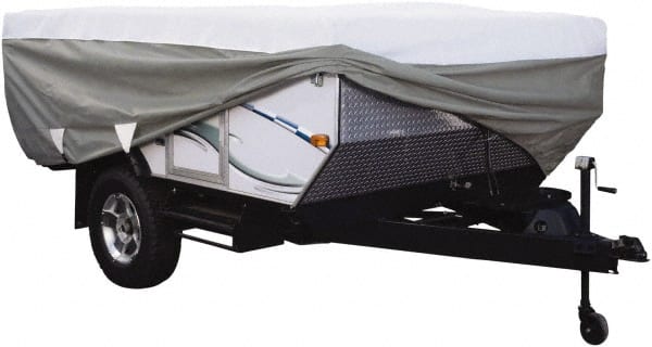 Classic Accessories - Polypropylene RV Protective Cover - 16 to 18' Long, Gray and White - Exact Tooling