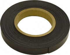 Mag-Mate - 300" Long x 3/4" Wide x 1/16" Thick Flexible Magnetic Strip - 10 Lb Max Pull Force, 5 Linear Ft/Lb Magnetic Pull Force, Plain Back, Dark Brown - Exact Tooling