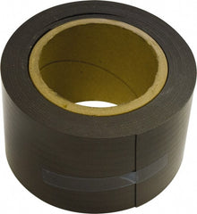Mag-Mate - 25' Long x 3" Wide x 1/32" Thick Flexible Magnetic Strip - 24 Lb Max Pull Force, 12 Linear Ft/Lb Magnetic Pull Force, Plain Back, Dark Brown - Exact Tooling