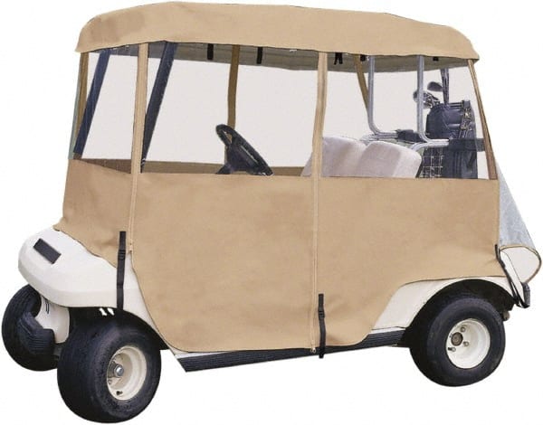Classic Accessories - Polyester Golf Cart Protective Cover - 66 x 53", Sand - Exact Tooling