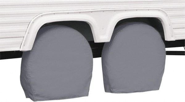 Classic Accessories - Polyvinyl Chloride RV Protective Cover - 19 to 22" Diam x 6-3/4" Wide, Gray - Exact Tooling