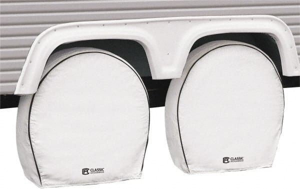 Classic Accessories - Polyvinyl Chloride RV Protective Cover - 36 to 39" Diam x 9" Wide, Snow White - Exact Tooling