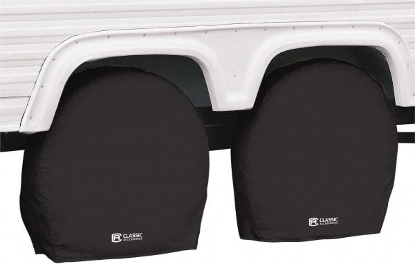 Classic Accessories - Polyvinyl Chloride RV Protective Cover - 29 to 31-3/4" Diam x 8-3/4" Wide, Black - Exact Tooling