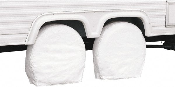 Classic Accessories - Polyvinyl Chloride RV Protective Cover - 40 to 42" Diam x 9-1/4" Wide, Snow White - Exact Tooling