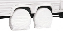 Classic Accessories - Polyvinyl Chloride RV Protective Cover - 40 to 42" Diam x 9-1/4" Wide, Snow White - Exact Tooling