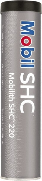 Mobil - 13.4 oz Cartridge Lithium High Temperature Grease - Red, High/Low Temperature, NLGIG 2, - Exact Tooling