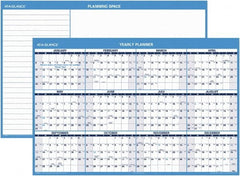 AT-A-GLANCE - 1 Sheet, 48 x 32", Erasable Wall Planner - Blue & White - Exact Tooling