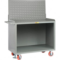 Little Giant - 3,600 Lb Capacity Mobile Service Bench - 53" Wide x 24" Deep x 43" High, Steel, Gray - Exact Tooling