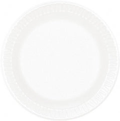 DART - Concorde Foam Plate, 6" dia, 1000/Carton - White - Exact Tooling