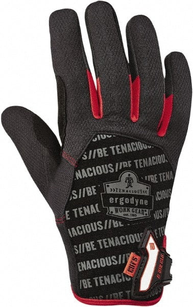 Ergodyne - Size L (9), ANSI Cut Lvl A4, Puncture Lvl 3, Abrasion Lvl 3, Armortex Cut Resistant Gloves - Hook & Loop Cuff, Black, Paired - Exact Tooling