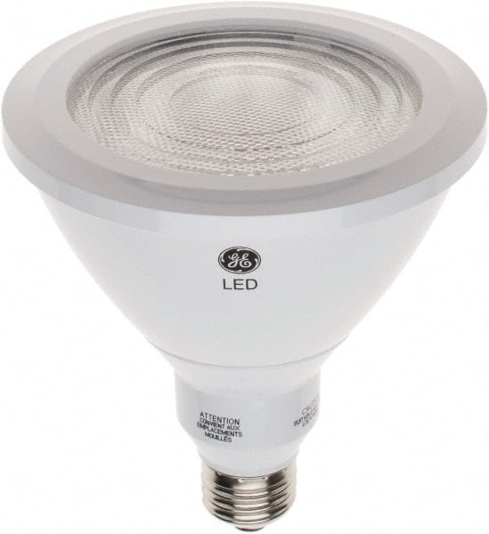 GE Lighting - 18 Watt LED Flood/Spot Medium Screw Lamp - 3,000°K Color Temp, 1,550 Lumens, 120 Volts, Dimmable, PAR38, 25,000 hr Avg Life - Exact Tooling