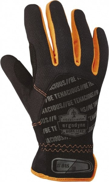 Ergodyne - Size S (7) Polyester Blend Work Gloves - For Mechanic's & Lifting, Uncoated, Gauntlet Cuff, Full Fingered, Black, Paired - Exact Tooling
