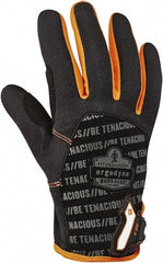 Ergodyne - Size L (9) Polyester Blend Work Gloves - For Mechanic's & Lifting, Uncoated, Hook & Loop Cuff, Full Fingered, Black, Paired - Exact Tooling
