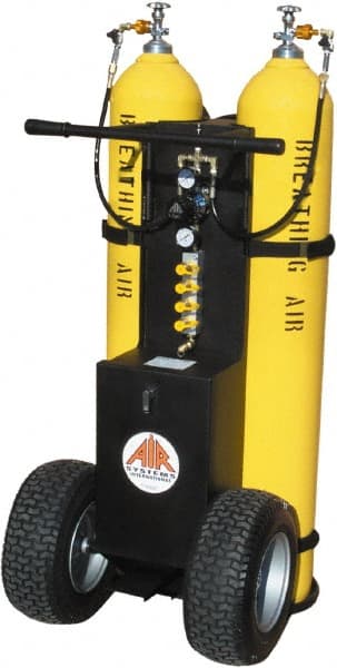 AIR Systems - SCBA/EEBA Breathing Air Bottle Cart - Use with Self-Contained Breathing Apparatus (SCBA) - Exact Tooling
