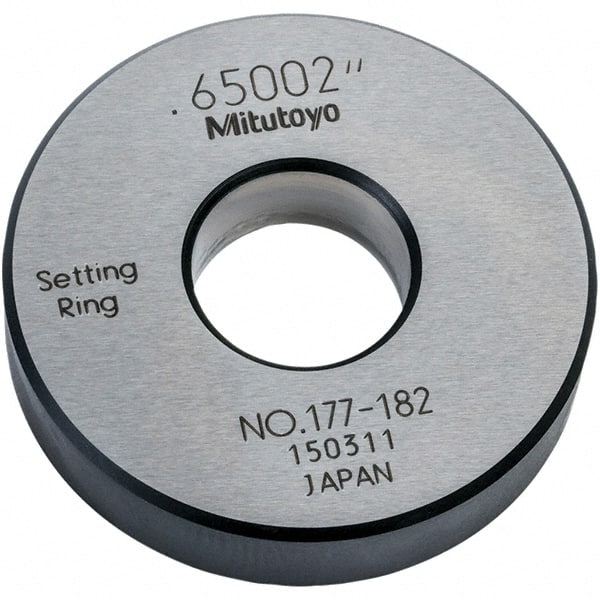 Mitutoyo - Setting Rings Inside Diameter (Decimal Inch): 0.6500 Outside Diameter (Decimal Inch): 1.7700 - Exact Tooling