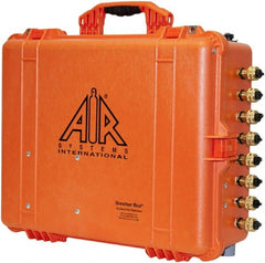 AIR Systems - 100 CFM Portable SAR Grade-D Filtration Breather Box - 8 Respirator Outlets, 1/2" Inlet, 1/4" Outlet - Exact Tooling