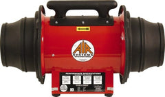 AIR Systems - 10 & 8" Inlet, Electric AC Inline Axial Fan - 0.33 hp, 1,159 CFM (Free Air), Explosion Proof, 220 Max Voltage Rating - Exact Tooling