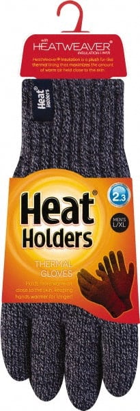 Grabber - Size M Work Gloves - For General Purpose, Uncoated, Slip-On Cuff, Full Fingered, Navy, Paired - Exact Tooling