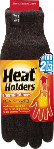 Grabber - Size M Work Gloves - For General Purpose, Uncoated, Slip-On Cuff, Full Fingered, Black, Paired - Exact Tooling