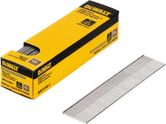 DeWALT - 18 Gauge 1" Long Brad Nails for Power Nailers - Steel, Bright Finish, Smooth Shank, Straight Stick Collation, Brad Head, Chisel Point - Exact Tooling