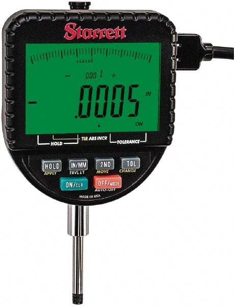 Starrett - Electronic Drop Indicators Minimum Measurement (Decimal Inch): 0.0000 Minimum Measurement (mm): 0.00 - Exact Tooling