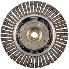 Norton - 6" OD, 5/8-11 Arbor Hole, Stringer Bead Carbon Wheel Brush - Exact Tooling