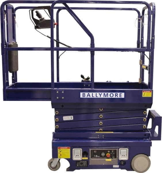Ballymore - Cherry Pickers (Personal Lifts) Type: Drivable Mini Scissor Lift Type of Power: 12V DC - Exact Tooling