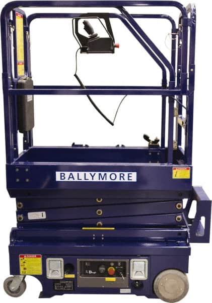 Ballymore - Cherry Pickers (Personal Lifts) Type: Drivable Mini Scissor Lift Type of Power: 12V DC - Exact Tooling