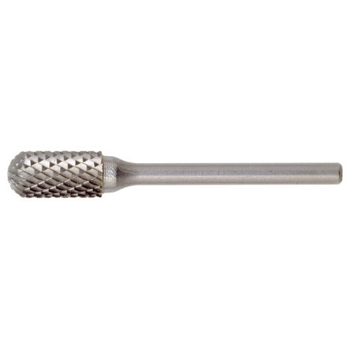 SC-6 Double Cut Solid Carbide Bur-Cylindrical with Ball Nose - Exact Tooling