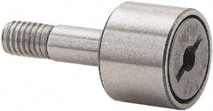 Accurate Bushing - 1-1/2" Roller Diam x 7/8" Width, 5/8" Stud Diam x 1-1/2" Length, Stud Cam Follower - Stainless Steel, 3/4" Thread Length, 5/8-18 Thread, 2-3/8" OAL, 3,390 Lb Dynamic Cap - Exact Tooling