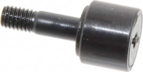 Accurate Bushing - 1/2" Roller Diam x 3/8" Width, 0.19" Stud Diam x 5/8" Length, Stud Cam Follower - Steel, 1/4" Thread Length, 10-32 Thread, 1" OAL, 970 Lb Dynamic Cap, 720 Lb Static Cap - Exact Tooling