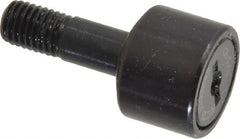 Accurate Bushing - 5/8" Roller Diam x 7/16" Width, 1/4" Stud Diam x 3/4" Length, Stud Cam Follower - Steel, 5/16" Thread Length, 1/4-28 Thread, 1-3/16" OAL, 1,320 Lb Dynamic Cap, 1,250 Lb Static Cap - Exact Tooling