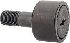 Accurate Bushing - 1-1/4" Roller Diam x 3/4" Width, 1/2" Stud Diam x 1-1/4" Length, Stud Cam Follower - Steel, 5/8" Thread Length, 1/2-20 Thread, 2" OAL, 4,470 Lb Dynamic Cap, 4,300 Lb Static Cap - Exact Tooling