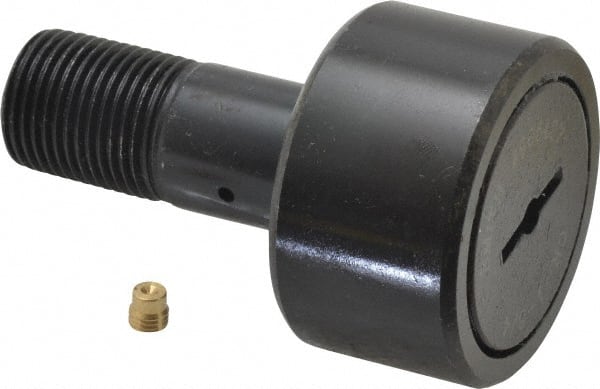 Accurate Bushing - 1-3/4" Roller Diam x 1" Width, 3/4" Stud Diam x 1-3/4" Length, Stud Cam Follower - Steel, 7/8" Thread Length, 3/4-16 Thread, 2-3/4" OAL, 7,870 Lb Dynamic Cap, 7,950 Lb Static Cap - Exact Tooling