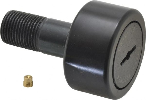 Accurate Bushing - 1-7/8" Roller Diam x 1" Width, 3/4" Stud Diam x 1-3/4" Length, Stud Cam Follower - Steel, 7/8" Thread Length, 3/4-16 Thread, 2-3/4" OAL, 7,870 Lb Dynamic Cap, 7,950 Lb Static Cap - Exact Tooling