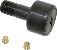 Accurate Bushing - 1" Roller Diam x 5/8" Width, 7/16" Stud Diam x 1" Length, Stud Cam Follower - Steel, 1/2" Thread Length, 7/16-20 Thread, 1-5/8" OAL, 3,030 Lb Dynamic Cap, 3,100 Lb Static Cap - Exact Tooling